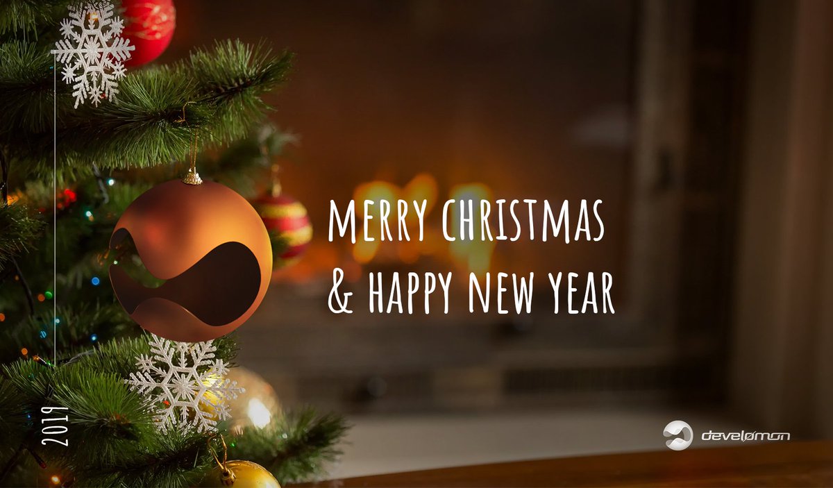 Develomon's tweet photo. Merry Christmas and Happy New Year! We wish you good health and good luck in 2019! Everything else will come along. https://t.co/sHpIWNt40H