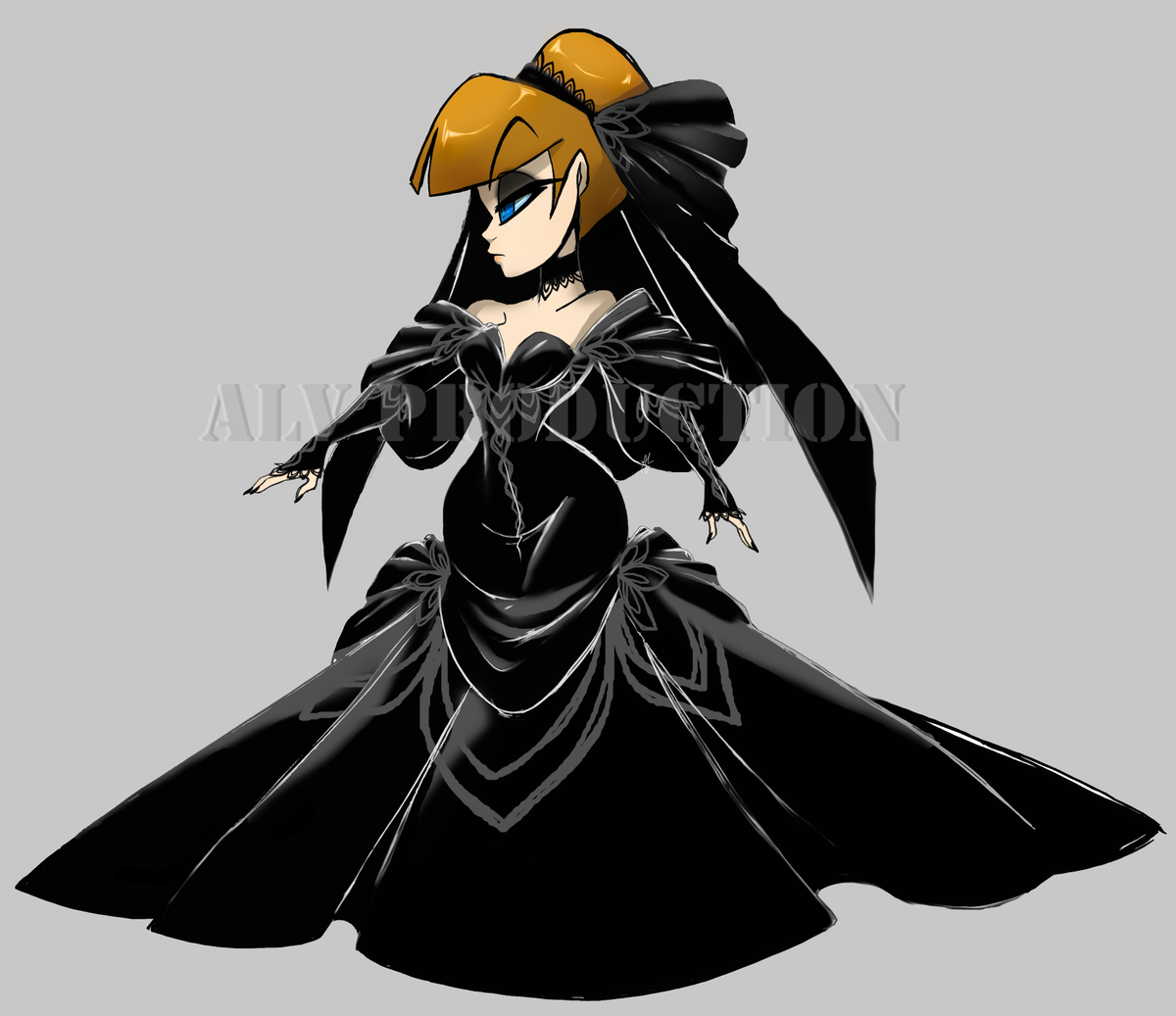 ALVWhitefox89's tweet photo. I've been ask so many times on Tumblr about my #oc #RoseTornFire being in a #weddingdress . I just couldn’t come up with how or why she would be in one so I just decided to draw how I would see her in one. For some reason I feel she would look better in a Black. #dress_design https://t.co/xI0p63BKSd