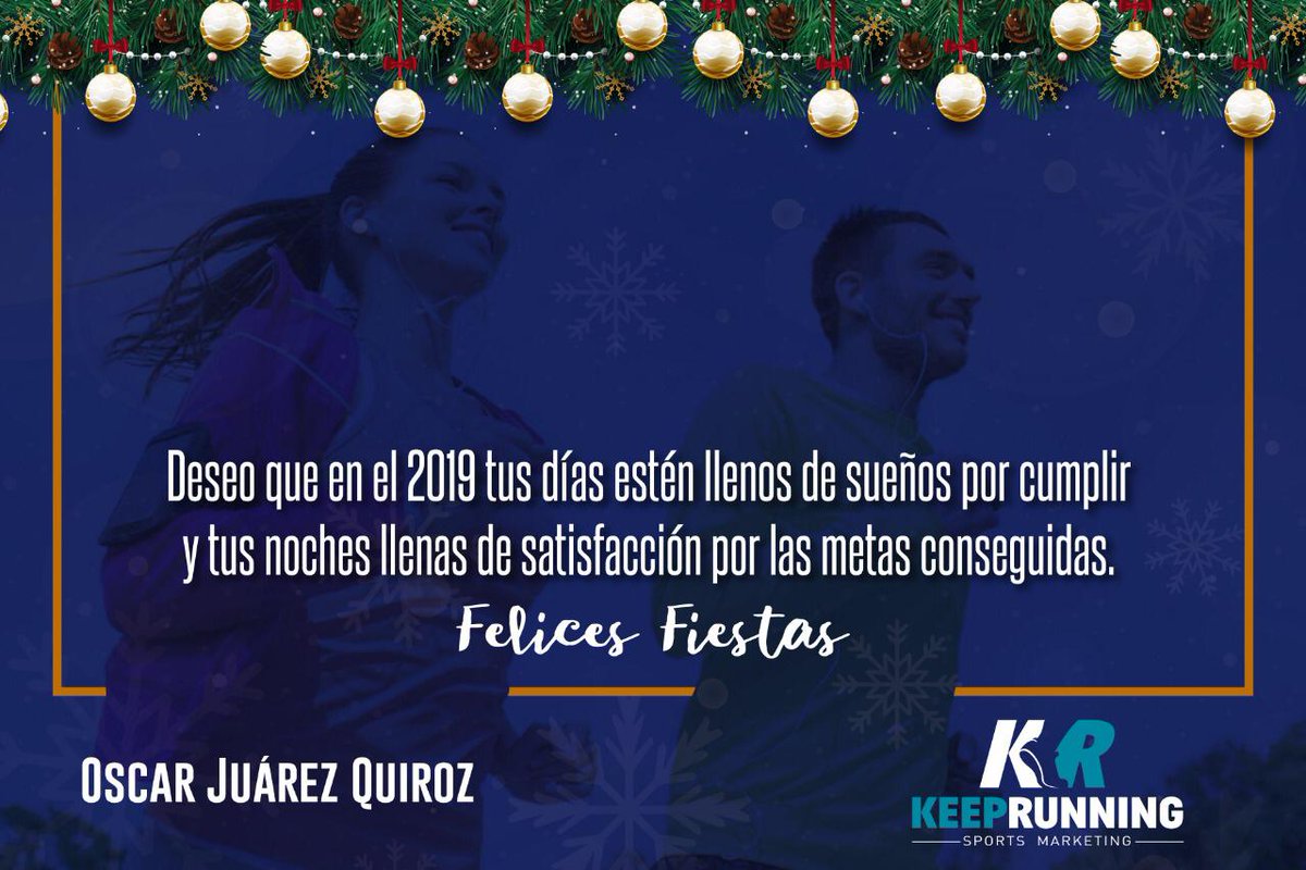 patoaguilar73's tweet photo. Felices fiestas les desea #KeepRunningSportsMarketing 
#NosVemosEn2019
@RunnerOscar @runnerspuebla @Runners https://t.co/lunpXv4PJa
