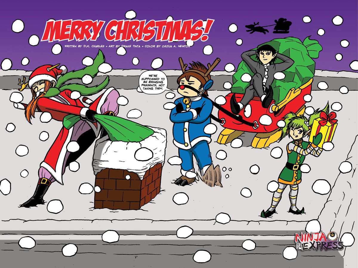 NinjaExComic's tweet photo. May you have a #TrueNinja #Christmas! #comic #indie #anime #manga https://t.co/UvVWcf4Irs