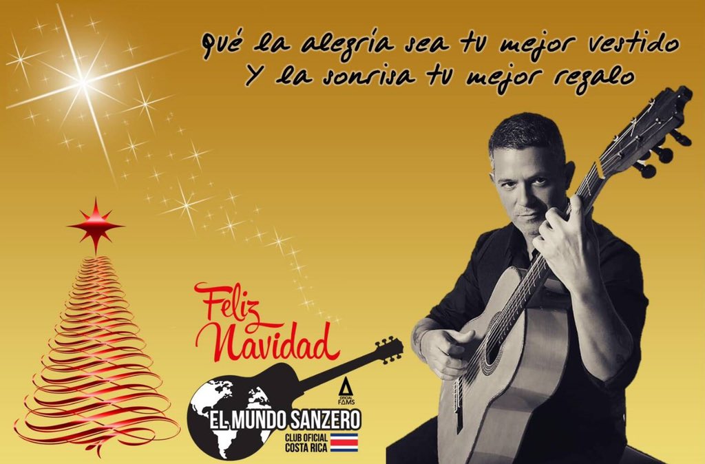 MundoSanzeroCR's tweet photo. ¡Feliz Navidad! @AlejandroSanz @MOWmanagement @LFdCesmas @UMUSICA https://t.co/q2och3DggO