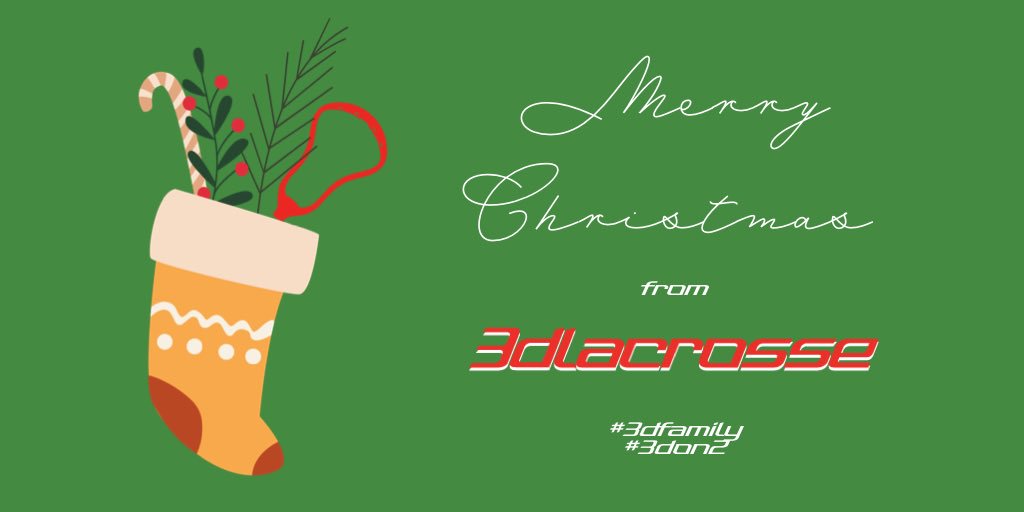3dNESouth's tweet photo. Merry Christmas from our family to yours! Hopefully Santa granted all of your lacrosse wishes and more! ๐ฒ๐๐ฅ
#3dfamily #NESfamily #3don2 https://t.co/rsNJ3M50BN