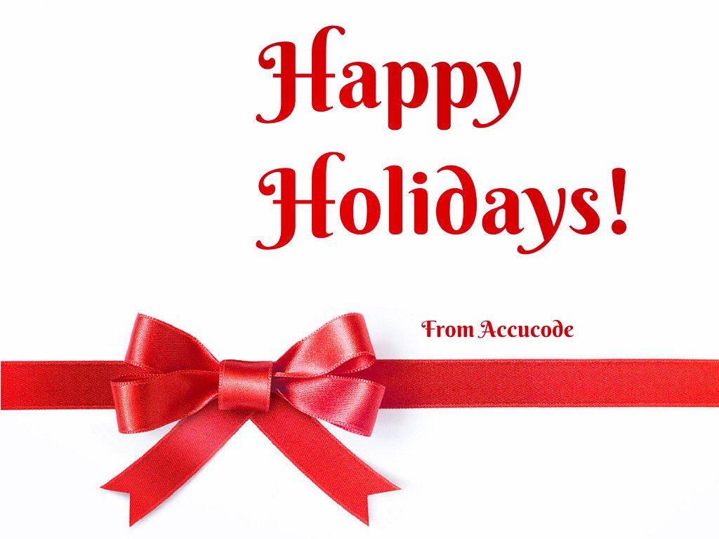 Accucode's tweet image. We wish our followers a great Holiday Season and a very Happy New Year!