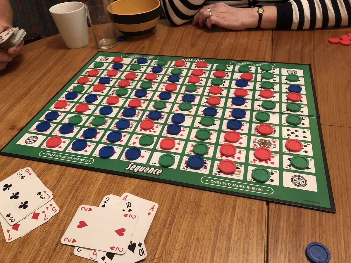 simplythebaz's tweet photo. Christmas Day stalemate on #sequenceboardgame https://t.co/PAvriUae1g