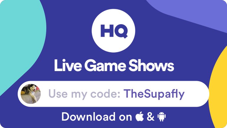 I'm playing a game called <a href="/hqtrivia/">HQ Trivia</a>! You should play too. Use my code "TheSupafly" to sign up hqtrivia.com. Sorry, need the points.