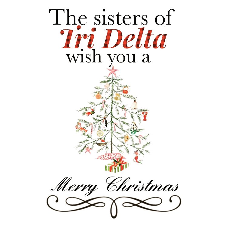 TriDeltaSU's tweet image. The sisters of Gamma Omega wish you and your loved ones a safe and merry holiday! #MerryChrismas