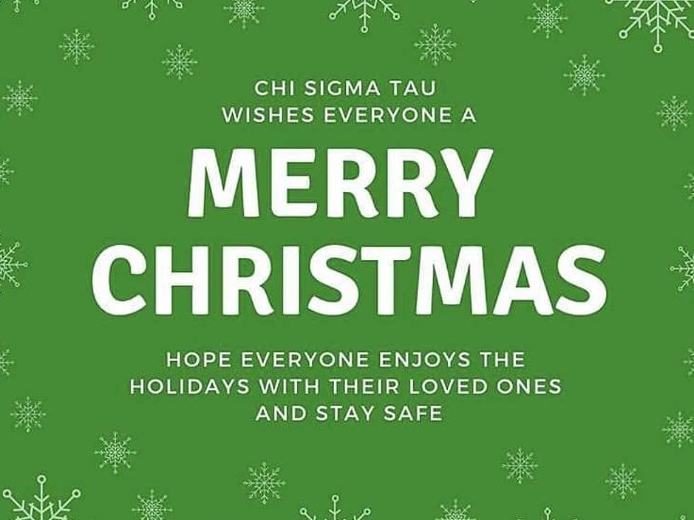 ChiSigmaTau's tweet photo. Happy Holidays! https://t.co/bDdH8kK5rq