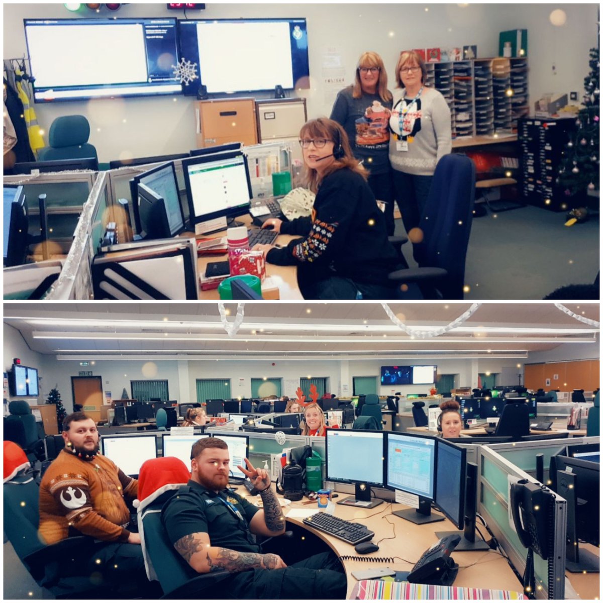 And last but not least here's some of our fabulous call takers 💜🎁🎄 #christmasincontrol #christmasnightshift #EOC <a href="/OFFICIALWMAS/">West Midlands Ambulance Service #HelpUsHelpYou</a>
