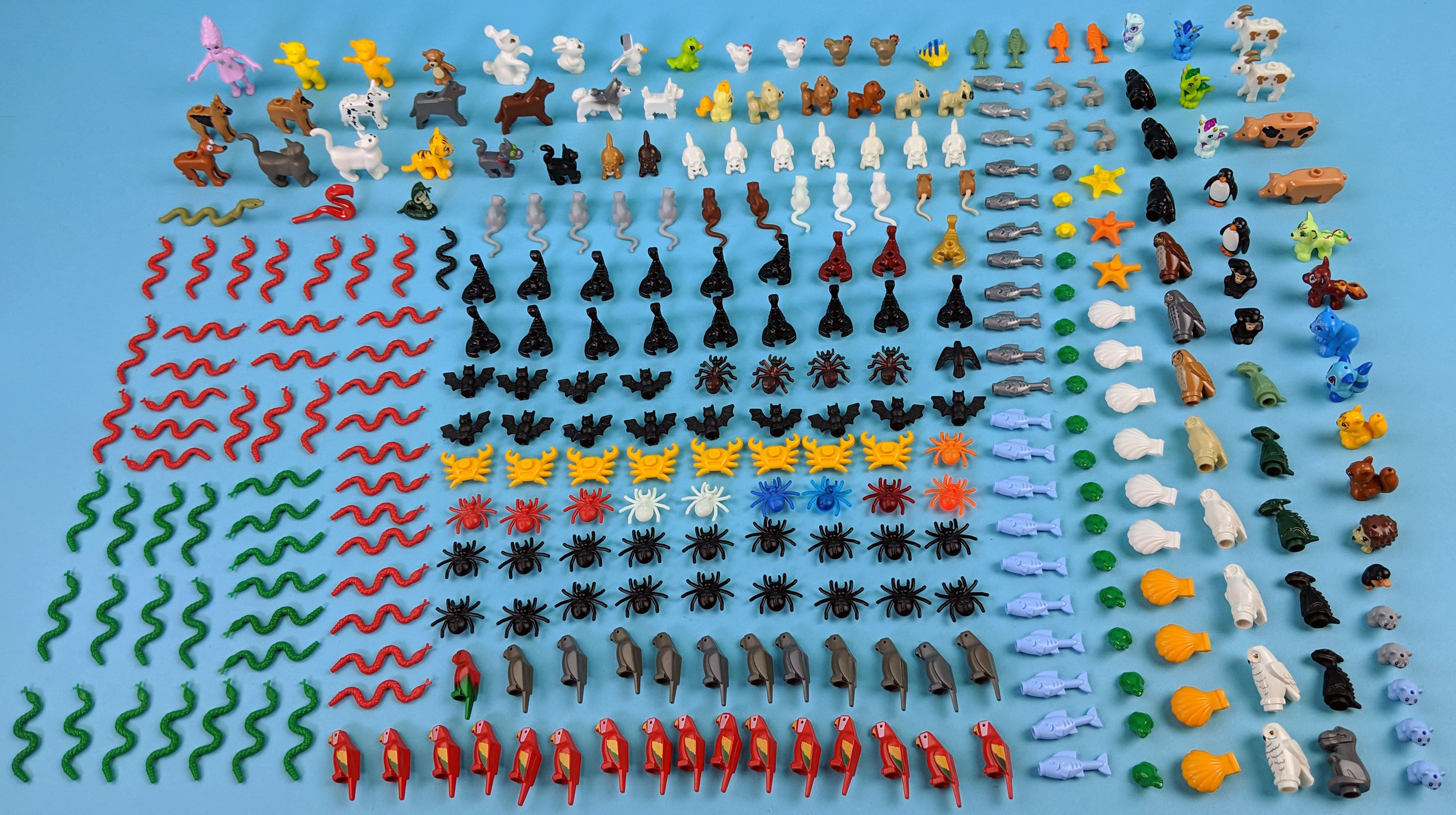 BRICK 101 on X: Today I knolled all my small #LEGO animals, just cause.  #knolling #somanysnakes  / X