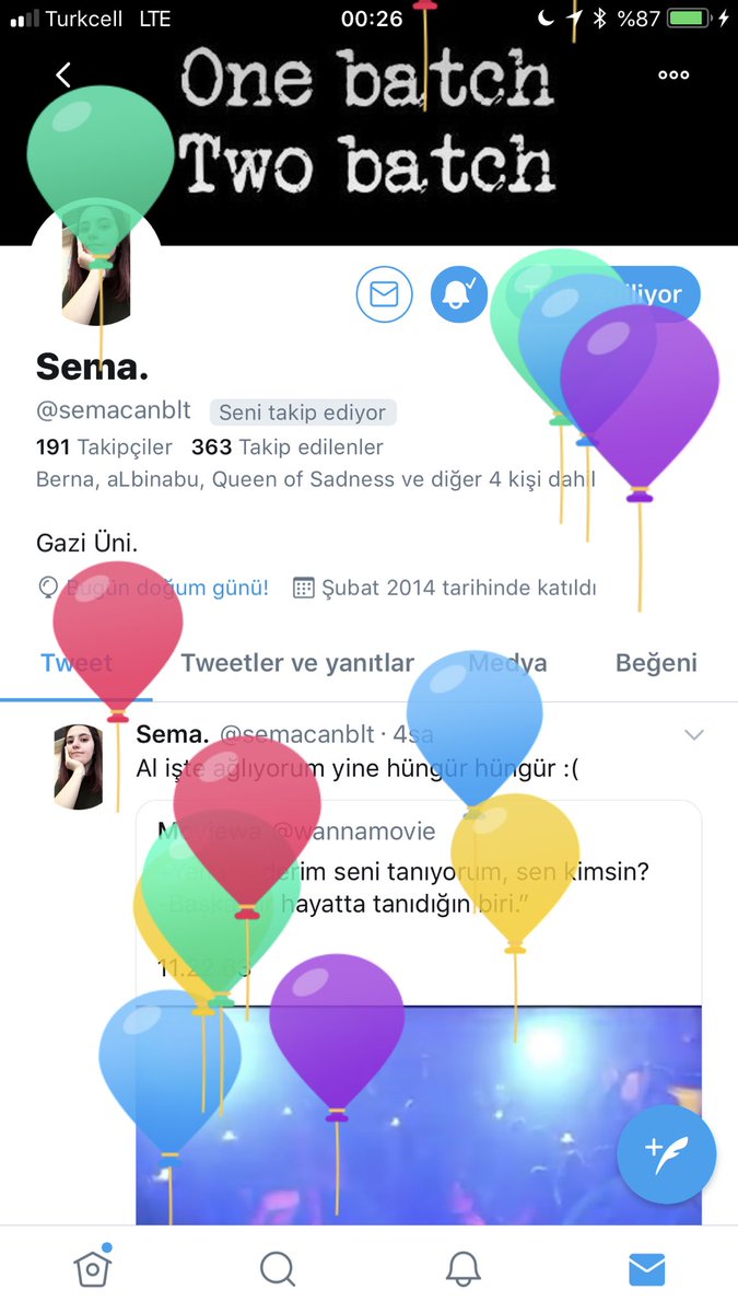 Mutlu yıllar o zaman abisinin gülü :)):)::):)):)) @semacanblt