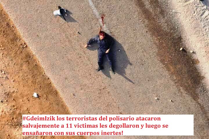AlMagrebiWorld's tweet photo. #terrorismo El mismo modus operandi, la misma barbaridad, las dos caras de una misma moneda #terrorismo, tanto de los grupos fundamentalistas como de los miembros del #frente #polisario: en el 2010 los miembros de esta #organización #criminal #saharaui DEGOLLARON  a 11 victimas ! https://t.co/uIjrWM7dkR