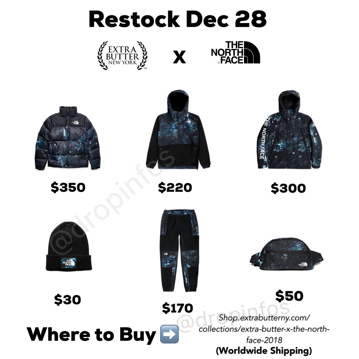 extra butter x the north face nightcrawlers