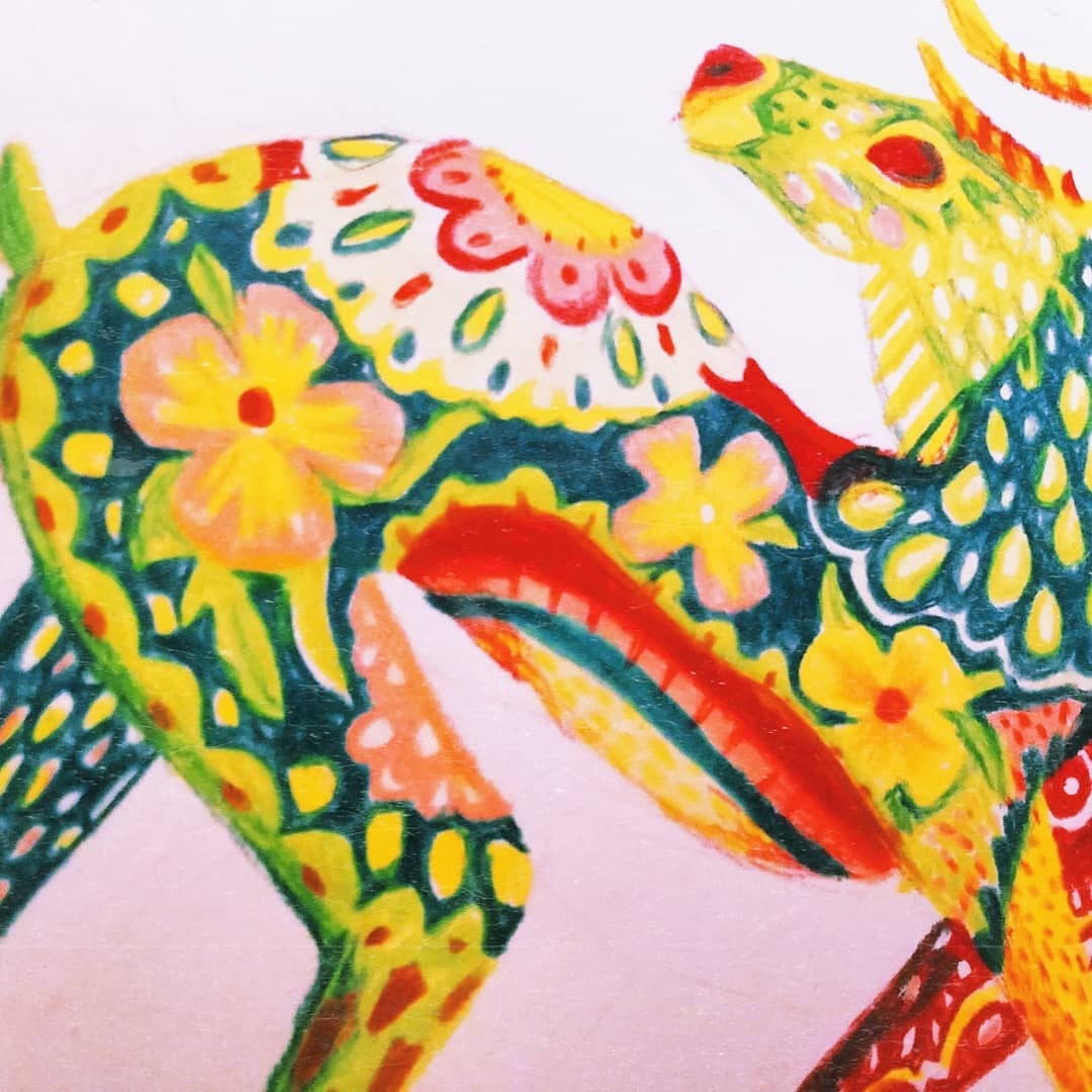 ✨ Happy Christmas ✨
??A reindeer alebrije ??

[wish I had a scanner here lol] 