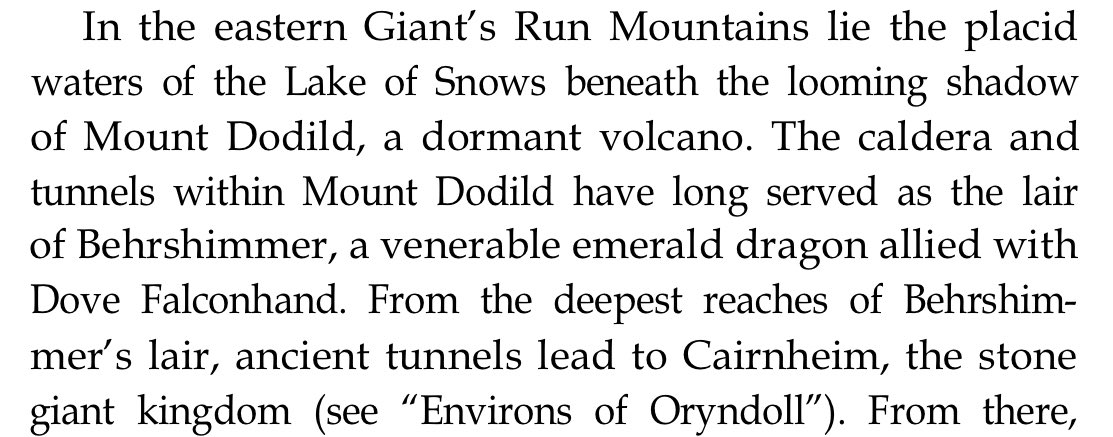 Want to visit Cairnheim? Okay. You need to get past an emerald dragon first. She’s aligned to one of the Seven Sisters. Dove Falconhand. Dove died recently, (The Herald novel) but... if you come in her name, the dragon will aid you. Now there’s a campaign already brewing....