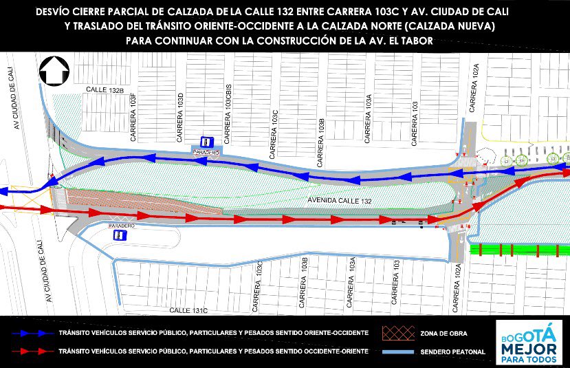 SectorMovilidad's tweet image. 📢#Atención [Comunicado]:

📄 Cierre parcial de la calzada de la calle 132, entre la carrera 102A y la Av. Ciudad de Cali

Consulta más información en:
👉 bit.ly/2AfYItz

#MovilidadMeInforma