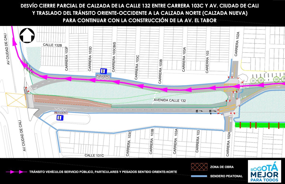 SectorMovilidad's tweet image. 📢#Atención [Comunicado]:

📄 Cierre parcial de la calzada de la calle 132, entre la carrera 102A y la Av. Ciudad de Cali

Consulta más información en:
👉 bit.ly/2AfYItz

#MovilidadMeInforma
