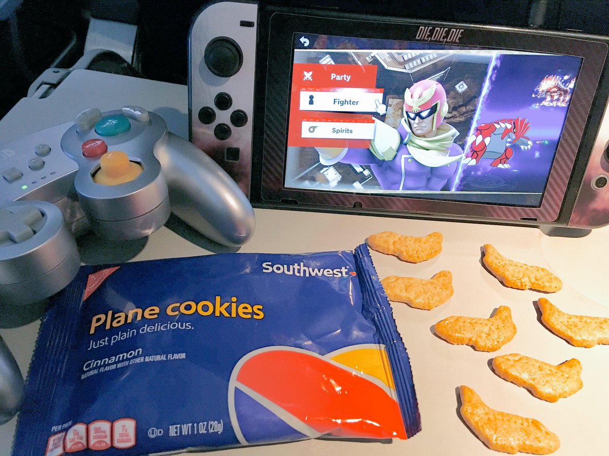 GameCube Controller with Plane Cookies and Captain Falcon