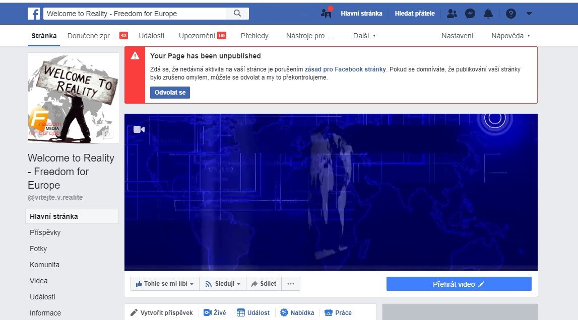 RealitaDne's tweet photo. Došlo k tomu, co jsme předpokládali. Facebook zablokoval a následně zrušil stránku Welcome to Reality - Freedom for Europe.‼️‼️
50 000 lidí, 4 roky práce. ale JEDEME DÁL‼️‼️
Proto budeme nyní pokračovat zde. https://t.co/RRcC6WxNFV
#svobodaprojevu #freedomforeurope #realitadne https://t.co/h38GEho70R