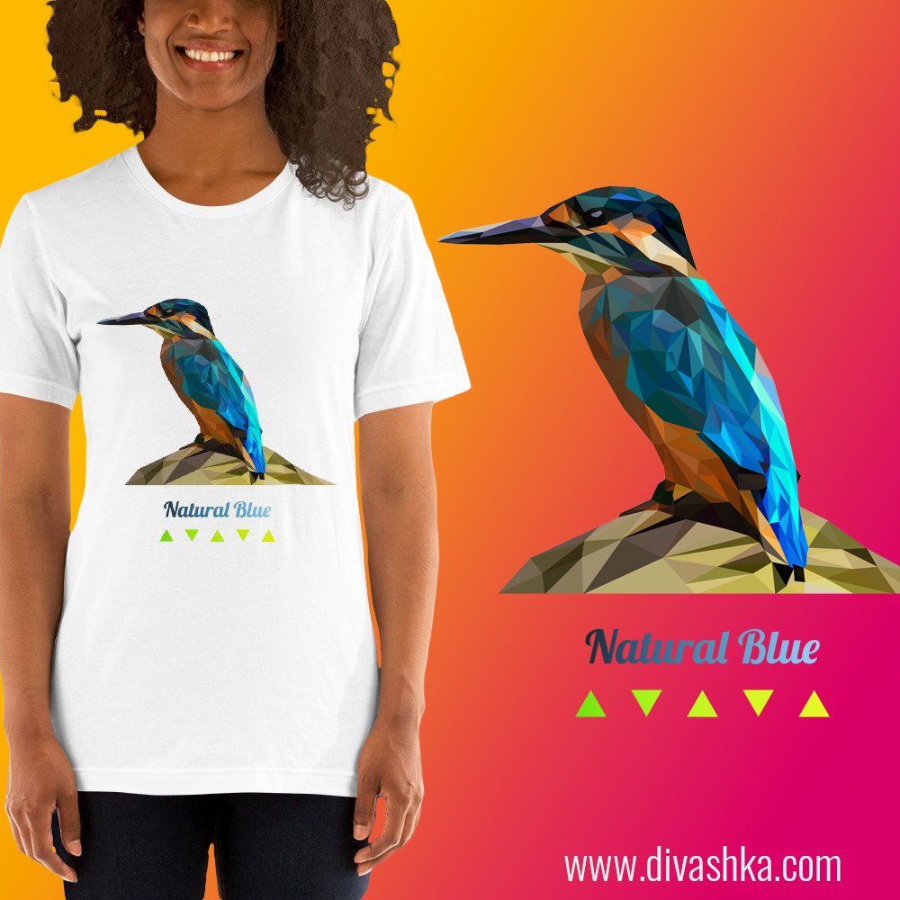 Divashkastyle's tweet photo. The "Natural Blue" is now a part of our Women's #tshirt #wildlife series 🔥🔥 More info at https://t.co/lASpjX9sTu 
#women #womensfashion #womens #lowpoly #tshirtdesign #divashka #style #womensapparel #tshirts #tshirtonline #tshirtart #tshirtshop https://t.co/e1nQXobHF9