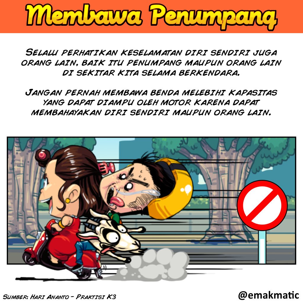 EmakMatic's tweet photo. MEMBAWA PENUMPANG

@hariananto
@komikpolisi 

#emak #emakmatic #emakemak #emakemakmatic #sangratujalanan #safety #safetyriding #keselamatan #jalanan #dishub #polisiindonesia #motormatic #jalanraya https://t.co/Qk32jcQtkT