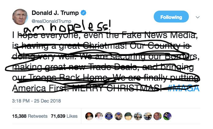 veryrealDonaldT's tweet photo. @realDonaldTrump Fixed it. https://t.co/TwJjY9x2eA