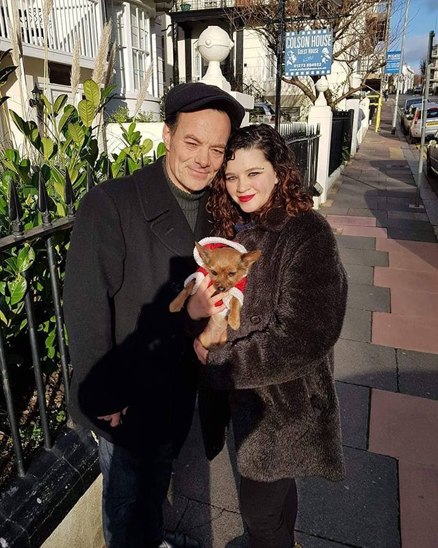 Season's greetings to yez all! From Mr and Mrs H and the mutt. #jameshuntersix #daptonerecords #christmasmorning #walk #wife #yorkshireterrier instagram.com/p/Br1NZ4wA_Up/