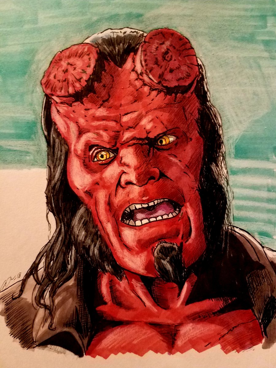 KaijuGroupie84's tweet photo. Hellboy portrait. I'm really happy with how the whole thing turned out, especially the highlights on the face.
@dkharbour
#davidharbour #davidharbourhellboy #hellboy #hellboymovie #hellboycomics #ronperlmanhellboy #jabberjawstudios #hellboy2019 #hellboy3 #itsatidead https://t.co/I079Zd1pz3
