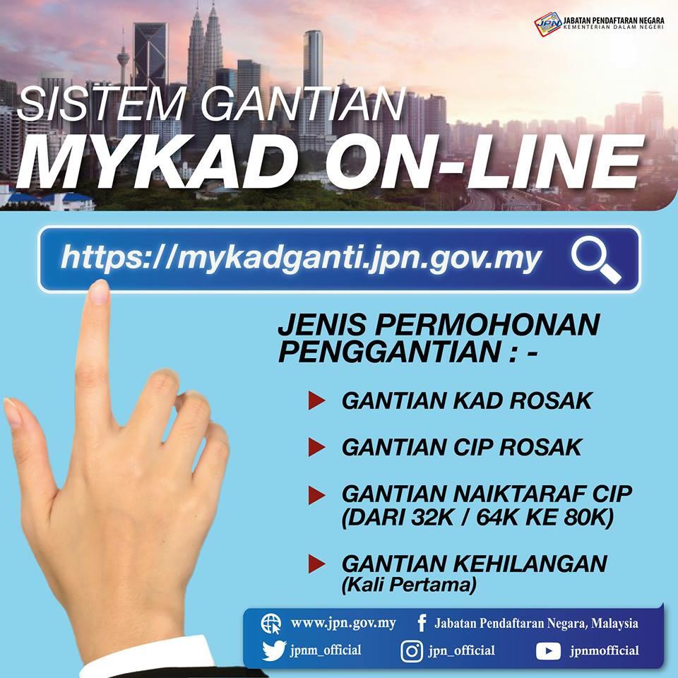 jpnm_penang's tweet photo. Sistem gantian MyKad online.Maklumat lanjut di https://t.co/IQHMWUwiUo dan https://t.co/DjLbHWCFRZ

@jpnm_official 
@kpjpnm 
@chedetofficial https://t.co/jWsM6zUIcY