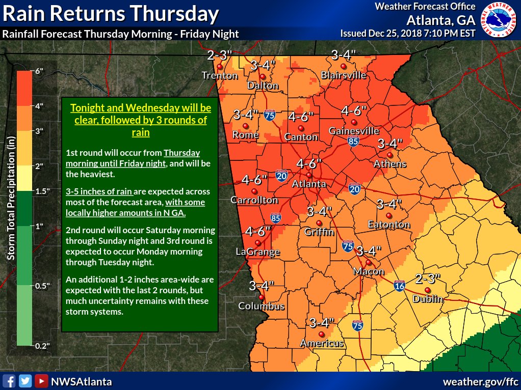 NWS Atlanta on Twitter "An extended period of heavy rainfall is