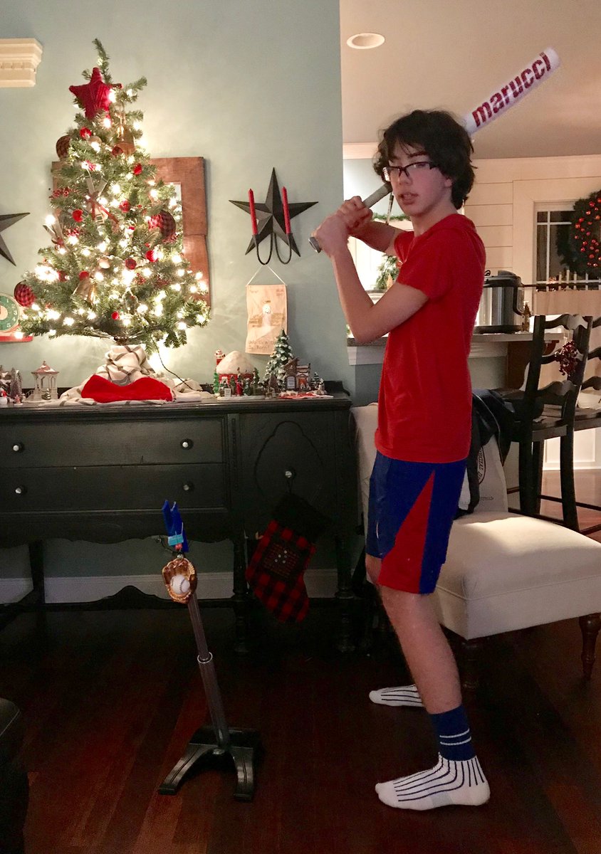 NWShockwave's tweet photo. Fisher with his new bat and @LaunchAngleTee - Looking forward to getting back to work with @BRrebellion in 2019!  #ShockwaveBaseball #ShockwaveBoom #RingTheBell #EatABiscuit @NWakeBaseball https://t.co/AJ3Mj4fWCk