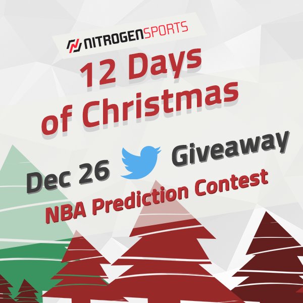 🏀On the 6th day of Christmas, let's get on the #NBA Games hype ❄️

RT this post, FOLLOW <a href="/NitrogenSports/">Nitrogen Sports</a> and REPLY with your NITRO ID + #NitroChristmasNBAGiveaway to qualify.

Place predictions on this link ➡️ nitrogensports.typeform.com/to/JerrEy