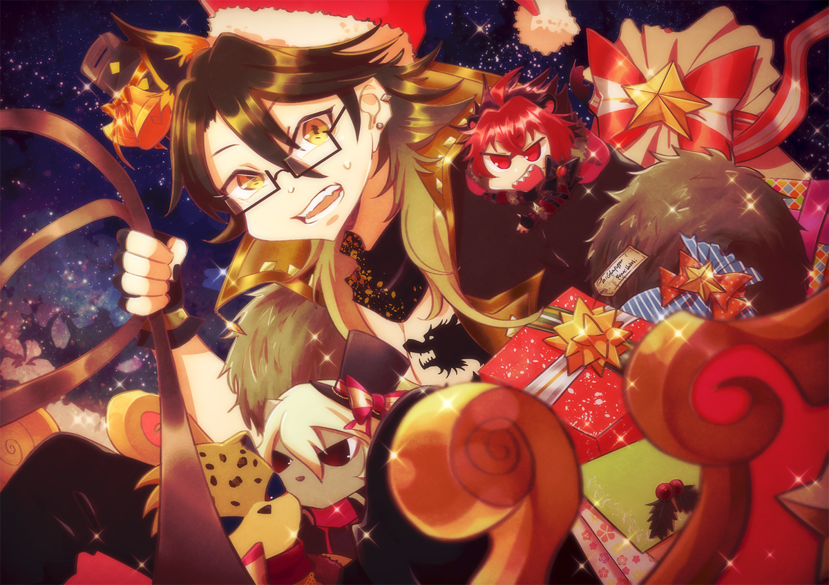 kekikon's tweet photo. Hello @GIoryupper, I am your Secret Santa for @SB69Gift ! I drew for you Yaiba &amp; a chibi crow + managed to squeeze in Rom &amp; Aion in there too pfft I hope you like it &amp; Happy Holidays!! :D

 #WinterParade2k18 https://t.co/Wii5FtASRt