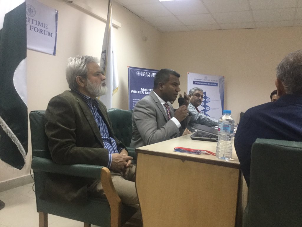study_maritime's tweet photo. Dr Aneel Salman giving feedback on the presentation by a participant at #MaritimeWinterSchool2018 
#MWS2018 https://t.co/TLAKvMomzI