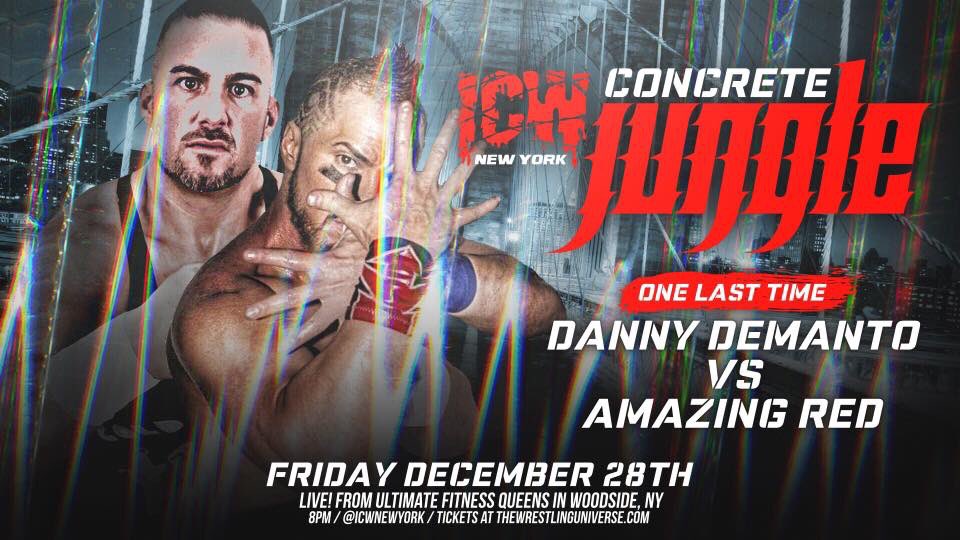 blklkp's tweet photo. Check out the melody of #violence that is @ICWNEWYORK #THISFRIDAY #QnsNYC
Come see the #LegendaryECWOG @Szzandman
#TheGoodGuy @AzRi3aL fights @TheJimmyLLoyd and in a #FINALENCOUNTER @dannydemanto battles @AmazingRed1 #ICWPresents #ConcreteJungle #wwe #ECW #iMpactOnPop #NewYork https://t.co/ahfX8FCsBw