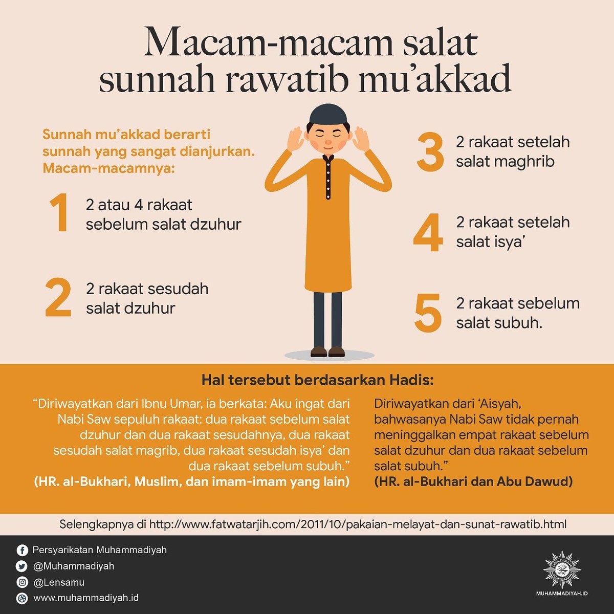 Muhammadiyah On Twitter Salat Sunnah Merupakan Salat Yang Tidak Diwajibkan Namun Dianjurkan Untuk Dilaksanakan Sebagaimana Rasulullah Saw Juga Melaksanakannya Salat Sunnah Yang Sangat Dianjurkan Salah Satunya Salat Sunnah Rawatib Mu Akkad Yang