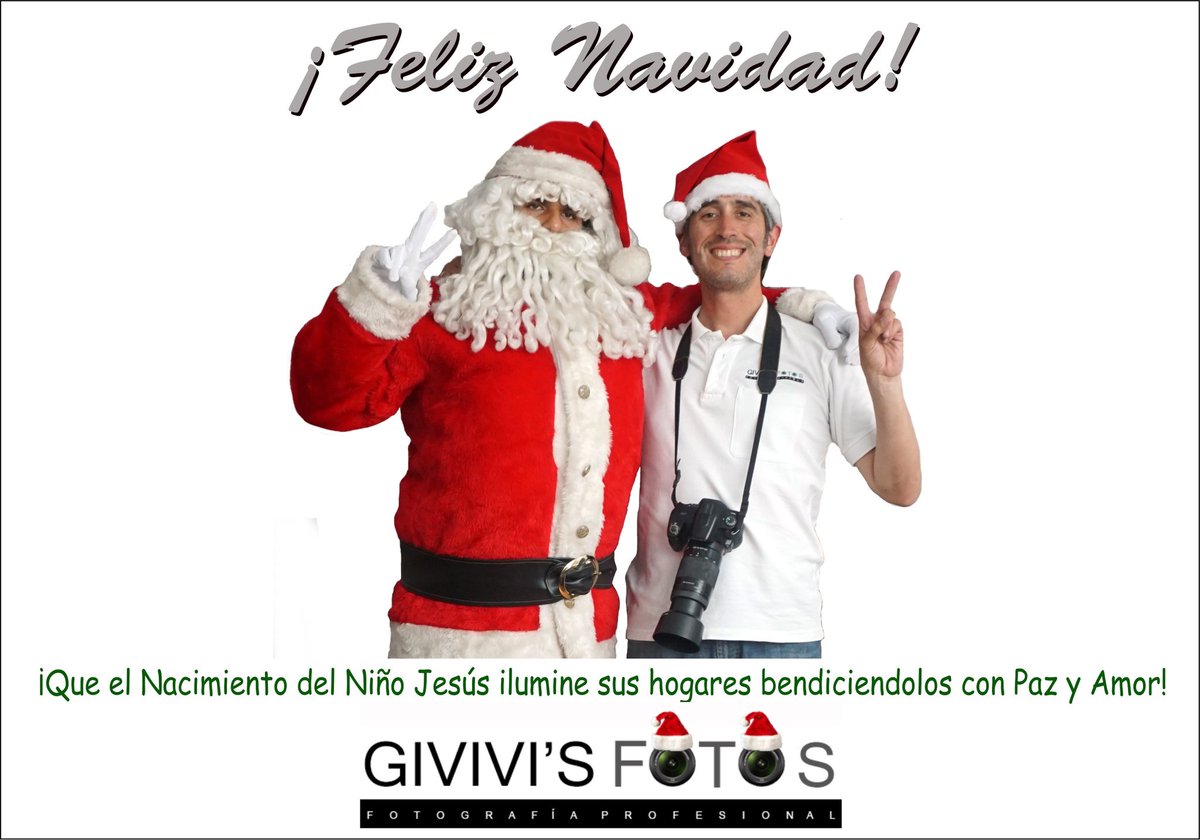 givivisfotos's tweet photo. #FelizNavidad #PapaNoel #Jojojo #Regalos #NacioJesus #FotografiaProfesional #Fotos 😉 📸 🎅🏻🎄🌟🎁💞🥂🤗

https://t.co/IPPqGv6BJ3 https://t.co/uv6sY7ssjQ