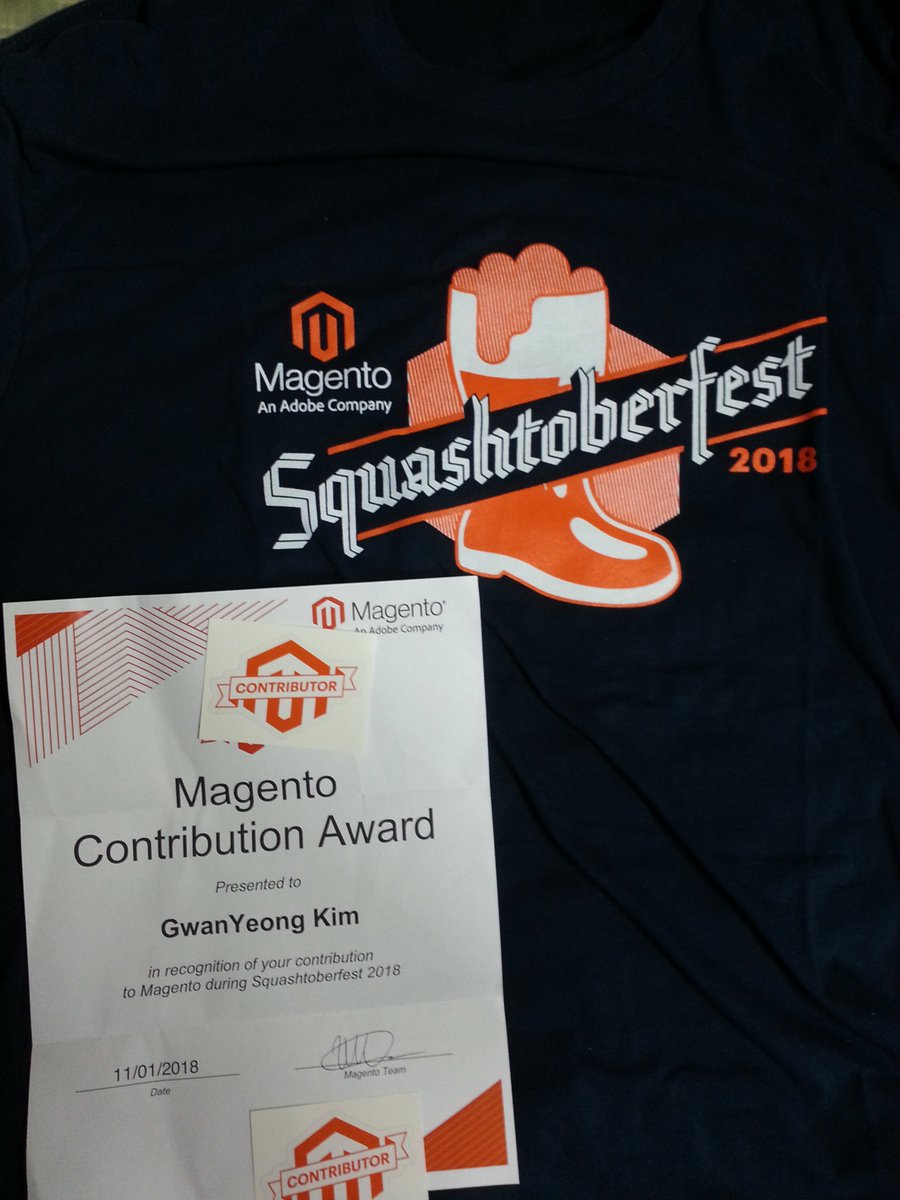 Thanks #Magento #Squashtoberfest t-shirt :)