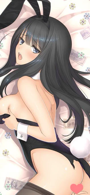 今回の抱き枕イラストの一部を公開です!今回はバニーさん
#C95 