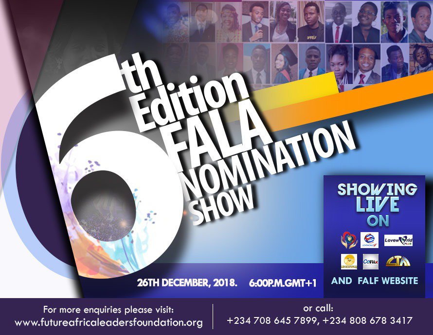 FALFTV's tweet photo. It's finally here! Watch The FALA Nomination Show live on all our LoveWorld Networks- LoveWorld Plus, Loveworld SAT, LoveWorld TV UK, LoveWorld Television, and CEFLIX by 6PM GMT+1 today. Don't miss it. #FALA2018 #FALF
Click on the link to watch
https://t.co/GHW5y0eI6O https://t.co/CUaYQ9DIjT