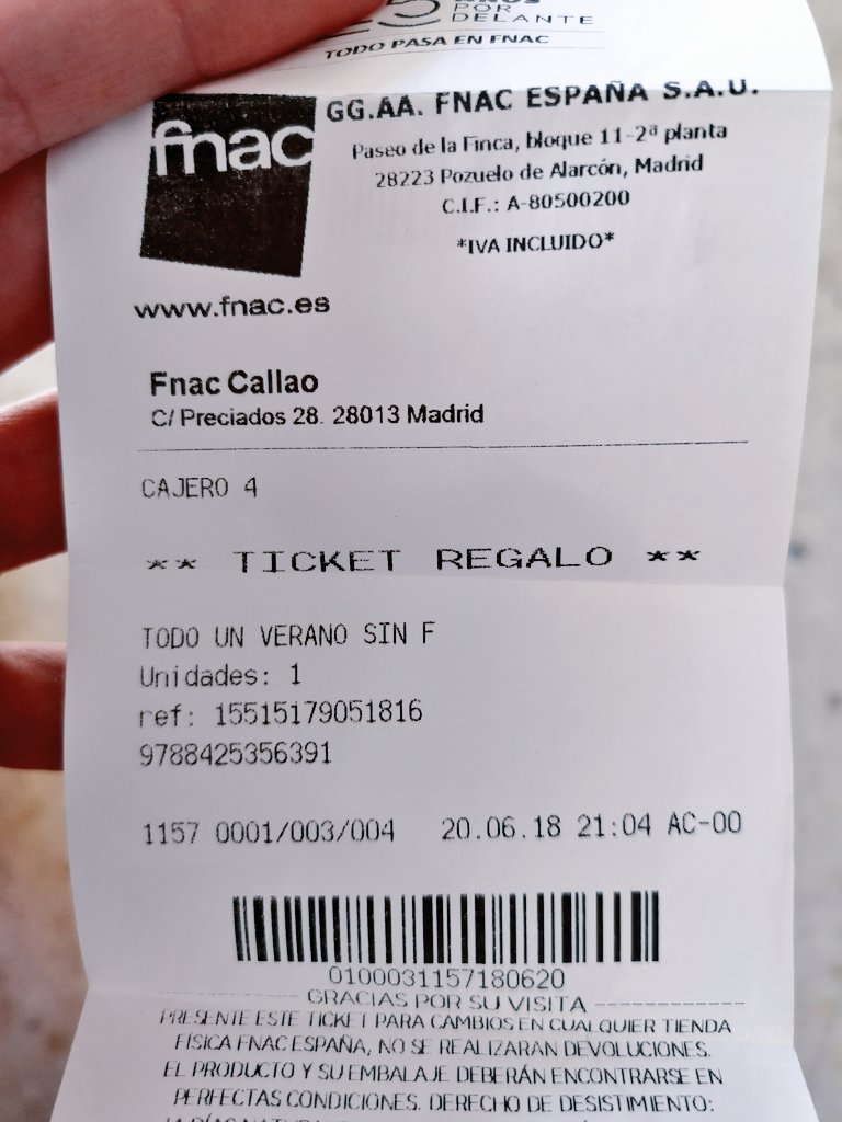 Ordenador portátil Vacante velocidad ARUTO on Twitter: "Acabo de encontrar este ticket de un regalo que compré y  no me había fijado en el corte tan "sutil" que tiene el título 🤐  https://t.co/DS4kee7V3G" / Twitter