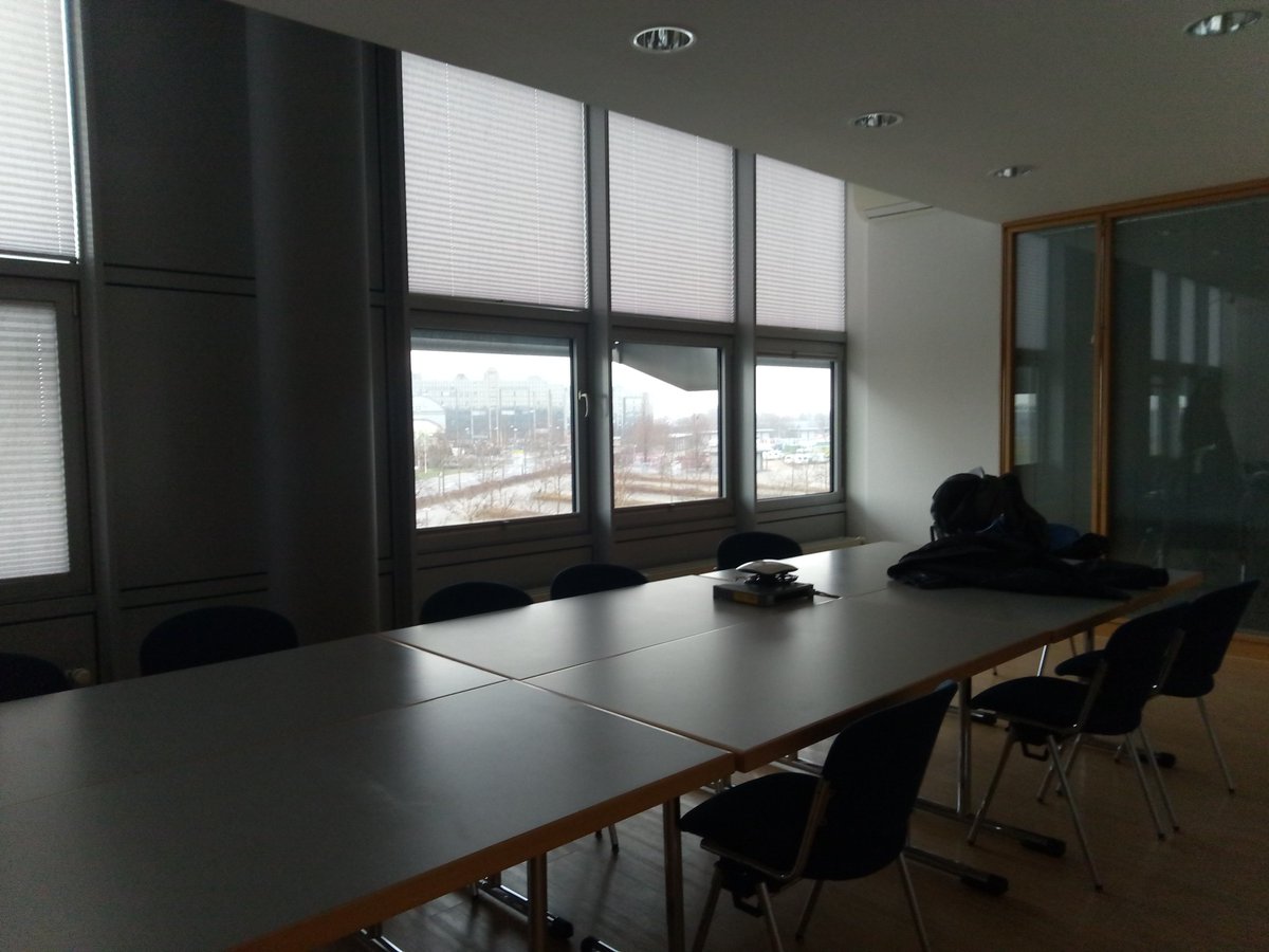 Dark room which ist going to bei our Angel room. Only tables and quiet switches so far.