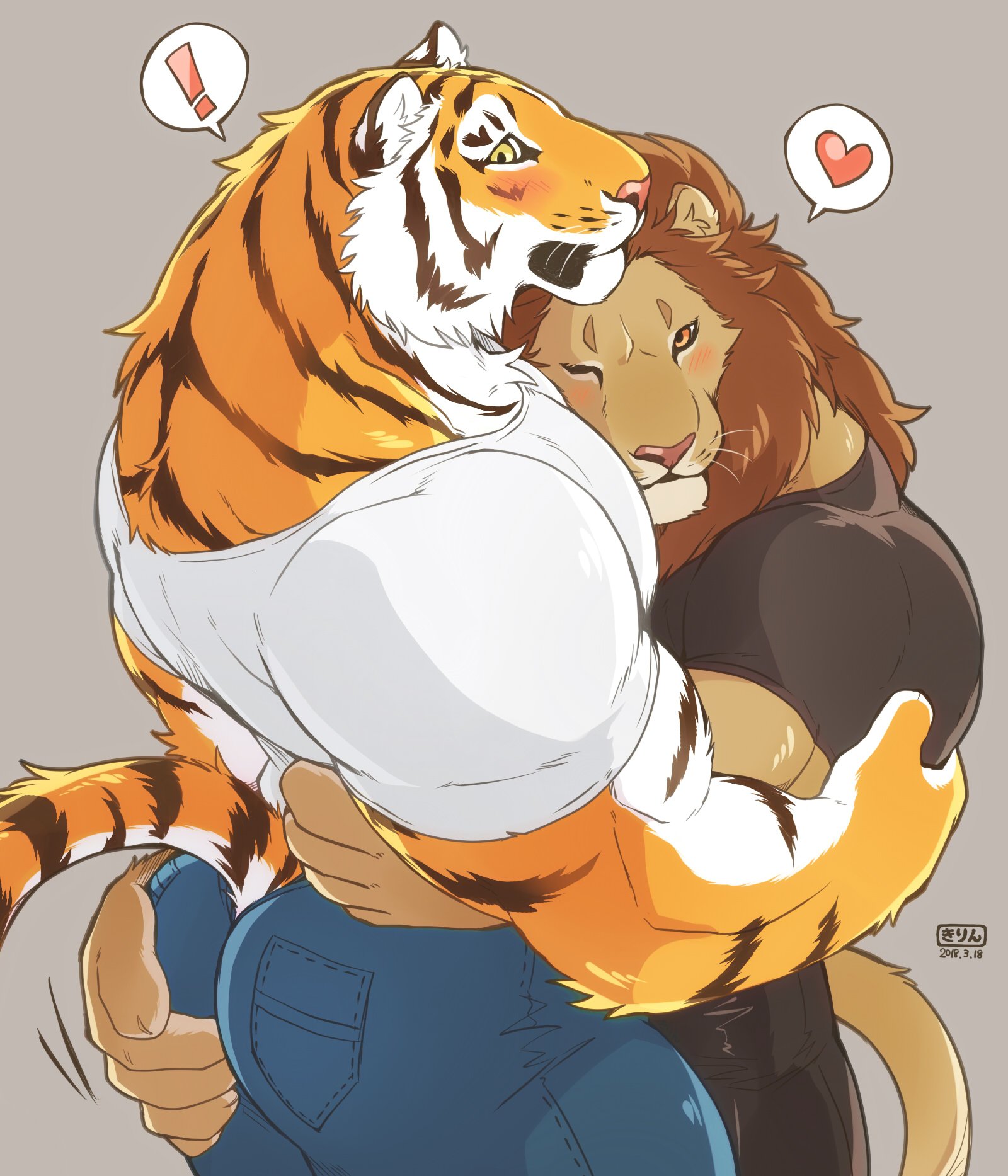 きりゆ kiriyu on X: ※ケモホモ含む 自分が選んだ今年の４枚 １イチャイチャっぷりがお気に入りな獅子虎 ２エロでもホモでも無いのに過去最高いいねを頂いたスチパンポニラム  ３雰囲気が好きな溶けたアイスを吸い取りたい夏ラムちゃん ４ムチムチ加減が癖になる ...