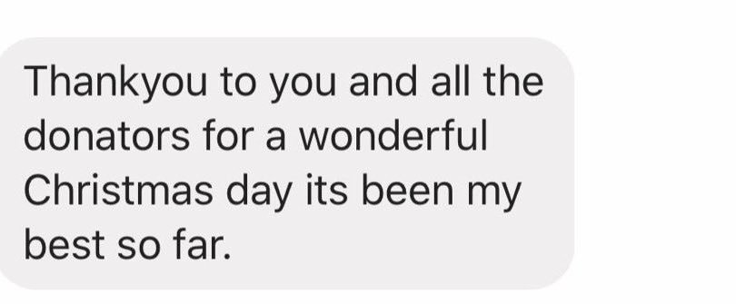 THIS is what #Christmas⁠ ⁠ dinners are all about. 'No #careleaver alone on #Christmasday'. Just received this message from one of our young guests. 👇🏽👊🏽👊🏽👊🏽