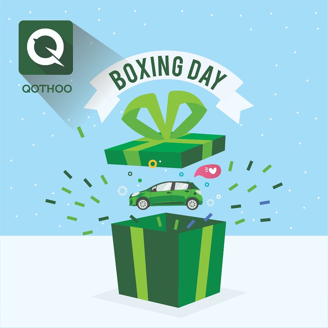 qothoo's tweet photo. Qothoo taxi hailing service wishes you and all yours a Joyous Boxing day, do you want a ride to deliver the boxes ? download our apps now and enjoy a safe ride download our apps from: IOS https://t.co/Mc75iuGvVi And Android from https://t.co/TFIBJ0l079 https://t.co/241gmloMlz