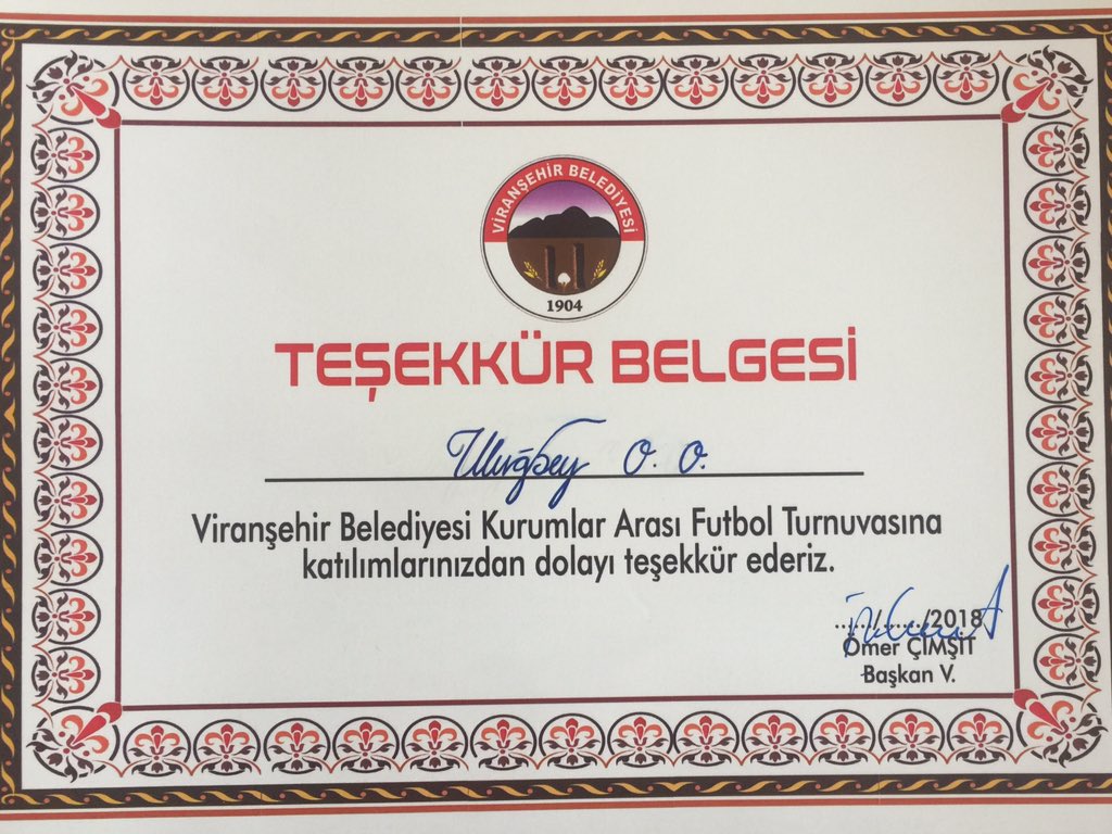 Viranşehir eski Kaymakamı ve Belediye Başkan Vekili sayın <a href="/cimsitomer/">Ömer ÇİMŞİT</a> Bey’e #UluğbeyOrtaokuluAilesi olarak çok teşekkür ederiz.