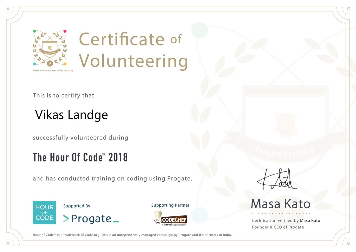 vikassl's tweet image. #hourofcode2018 #Progate #codechef
@prog_8