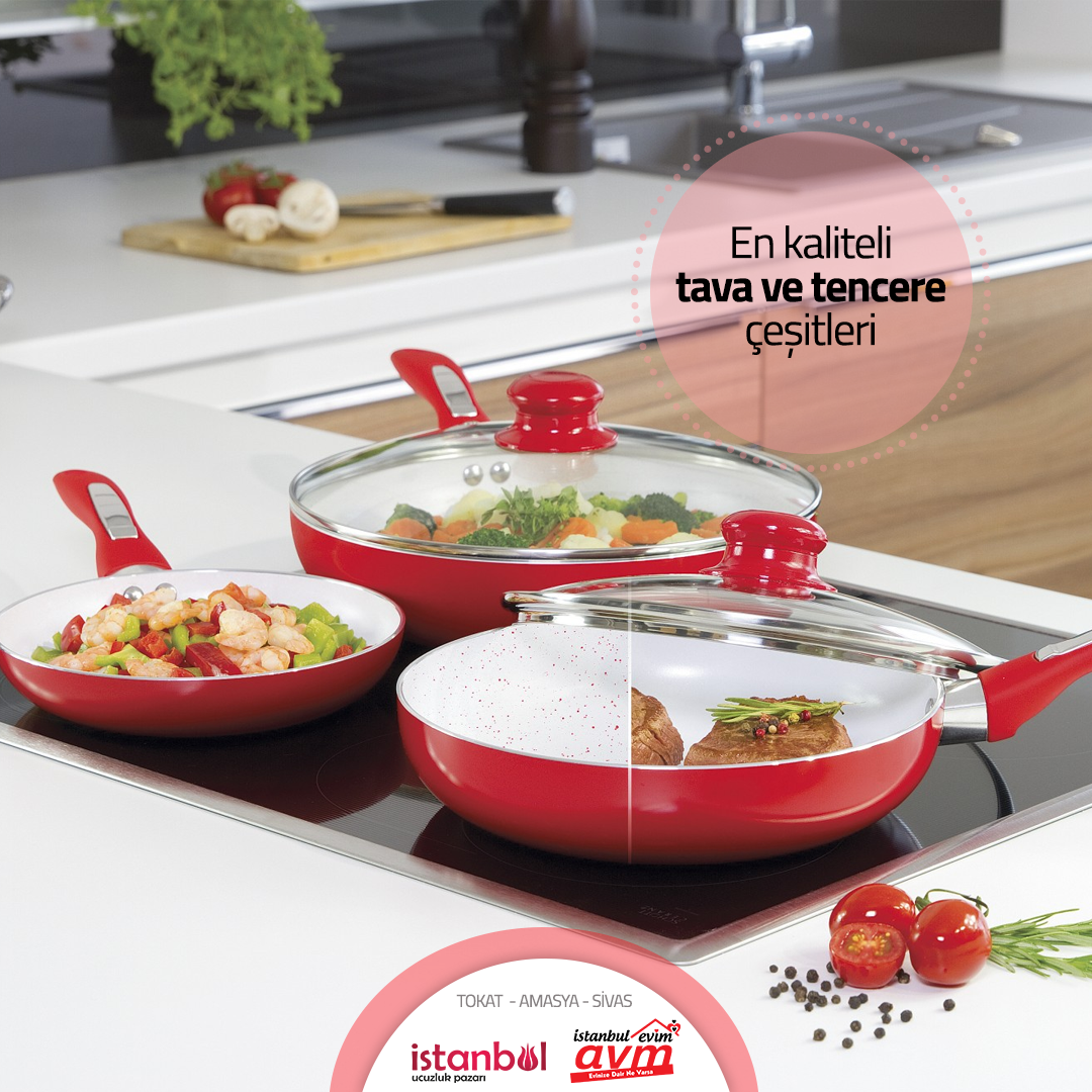 evimavm365's tweet photo. Yeni yıl öncesi kırmızı tonlardaki çok özel tava ve tencere çeşitlerimizi mağazalarımızdan bulabilirsiniz. 
#evimavm #kampanya #sivas #tokat #amasya #ucuzluk #yeniyil #2019kampanya https://t.co/7VnzEBLNMm