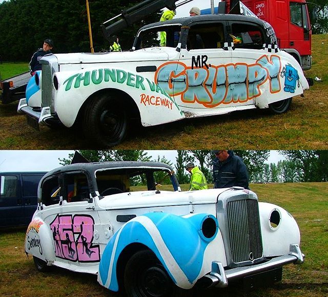 Toward27's tweet photo. #Alvis #BritishClassic #ClassicCar #VintageCar #RareCar #MrGrumpy #TheMob #BangerRacing #DemoDerby #DemolitionDerby #NorthernBangers #CarsOfInstagram #OldCar #Mildenhall #Pre70 #RDC #OvalRacing #Motorsport #MotorRacing #Christmas #BoxingDay https://t.co/BkkpbGsh5M https://t.co/Fireyh7LbD