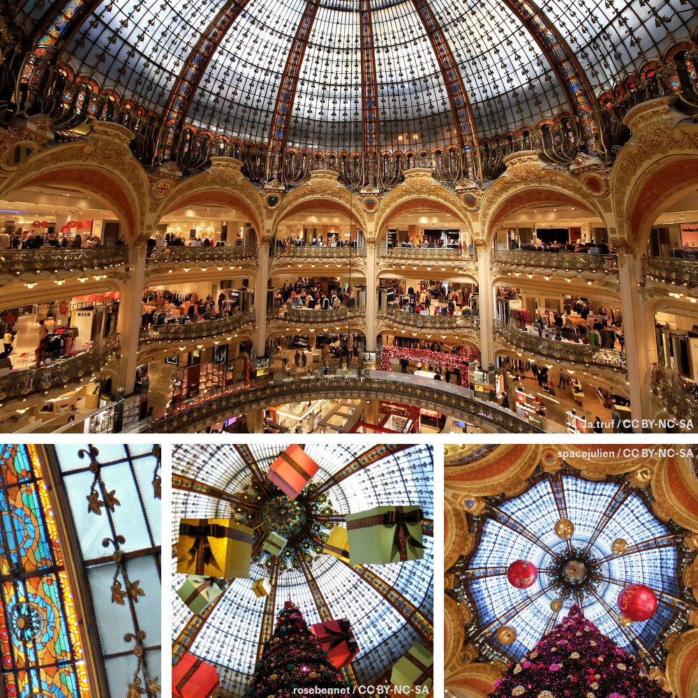 フランス大使館文化部 アンスティチュ フランセ日本 今週の 建築 世界で最も有名なデパート パリ の ギャラリー ラファイエット 本店本館 ジョルジュ シュダンヌの設計で1912年に開館 豪華絢爛なドームや装飾の数々は ルイ マジョレルなど