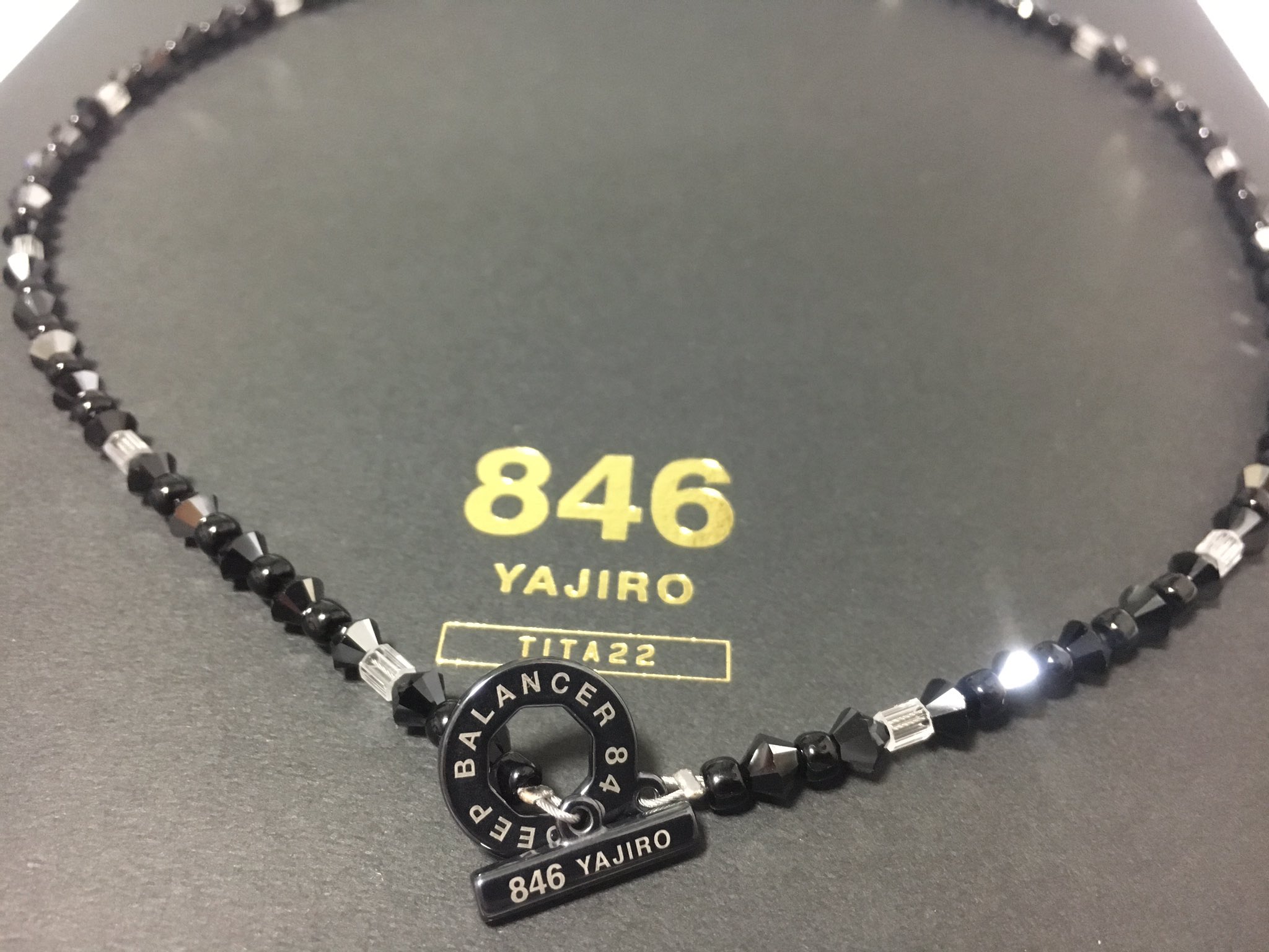 846 yajiro ヤジロ ネックレス 切らさ 黒/黒 846 yajiro ヤジロ ネックレス 切らさ 黒/黒